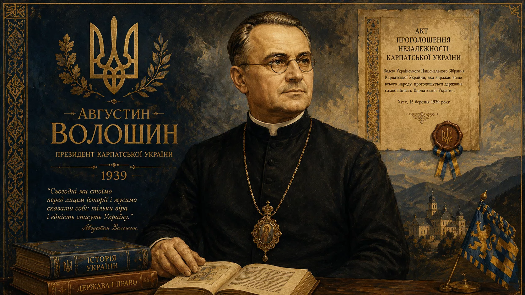 Августин Волошин — президент Карпатської України 1939