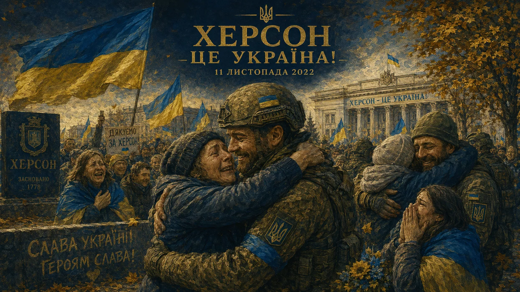 Деокупація Херсона 11 листопада 2022: люди обіймають захисників