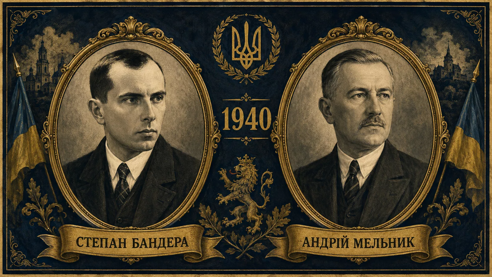 Степан Бандера і Андрій Мельник — портрети 1940 року