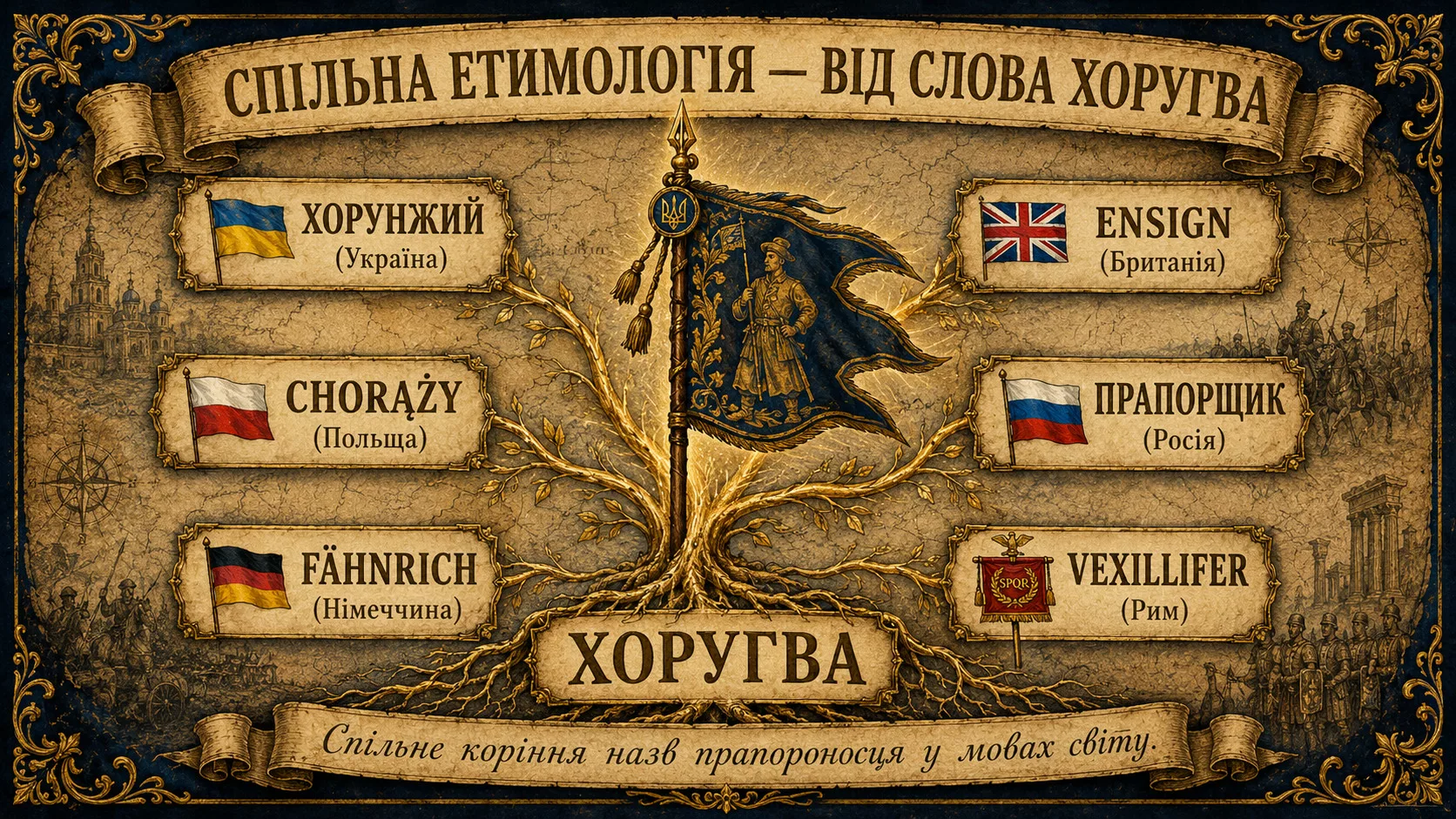 Спільне етимологічне коріння звання хорунжий