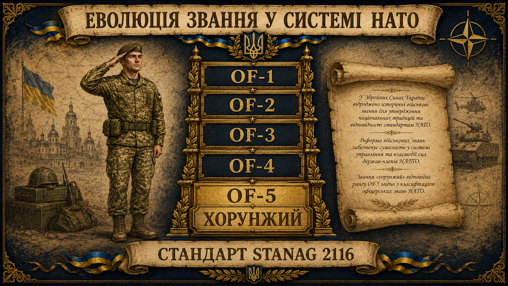 Еволюція звання хорунжий у системі НАТО