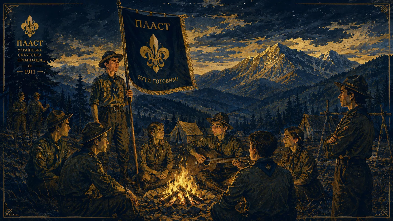 Пластунський табір у Карпатах 1920-х: українська молодь у строях